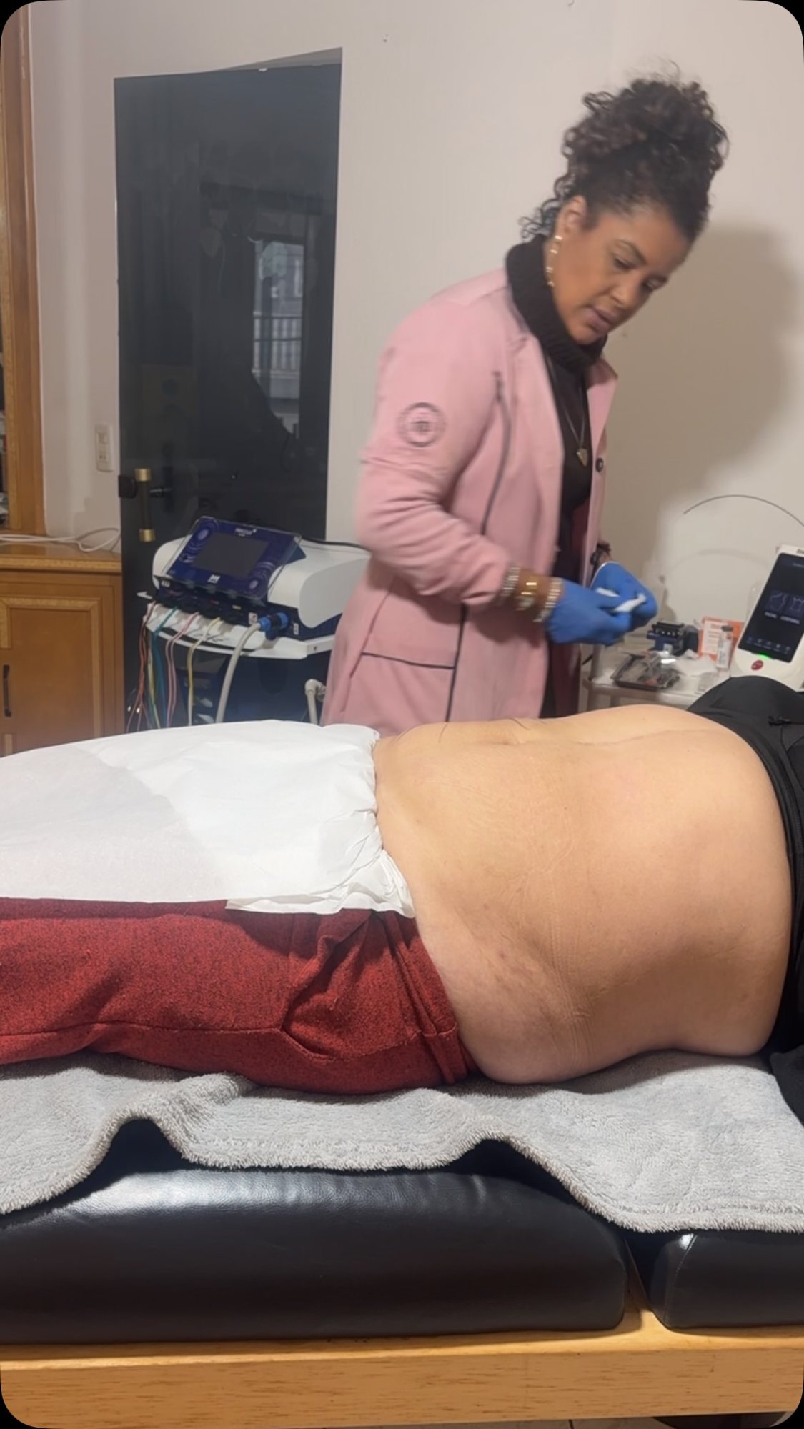 Sessão de tratamento corporal para emagrecimento